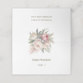 ピンクエレガントフローラ結婚座席表 プレイスカード (外部開封)