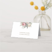 ピンクエレガントフローラ結婚座席表 プレイスカード (裏面)