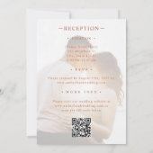 ピンクエレガントフローラ結婚式招待状(QRコード付き) 招待状 (裏面)