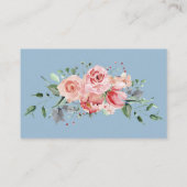 ピンクエレガントフローラ記念祈りの言葉カード 名刺 (裏面)