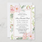 ピンクエレガントフローラ金ゴールド記念事業 招待状 (正面)