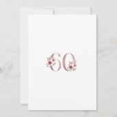 ピンクエレガントフローラ60誕生日 招待状 (裏面)