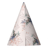 ピンクエレガントフローラ70誕生日カスタム パーティーハット (裏面)