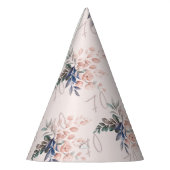 ピンクエレガントフローラ70誕生日カスタム パーティーハット (左)