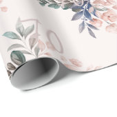 ピンクエレガントフローラ70誕生日カスタム ラッピングペーパー (ロールコーナー)