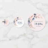 ピンクエレガントフローラ70thバースデーパーティーカスタム コンフェッティ (裏面)