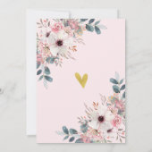 ピンクエレガントフローラ70thバースデーパーティー招待状 招待状 (裏面)