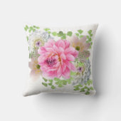 ピンクエレガントフローラ クッション (裏面)
