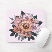 ピンクエレガントフローラ マウスパッド (マウス)