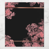 ピンクエレガントフローラ ワインラベル (シングルラベル)