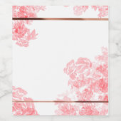 ピンクエレガントフローラ ワインラベル (シングルラベル)