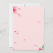 ピンクエレガントフローラSweet sixteen誕生会 招待状 (裏面)