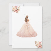 ピンクエレガントブライダルシャワードファンシーレス招待状 招待状 (裏面)