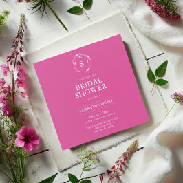 ピンクエレガントブライダルシャワー招待状 招待状