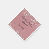 ピンクエレガントブライダルシャワー結婚ズ スタンダードカクテルナプキン (角)