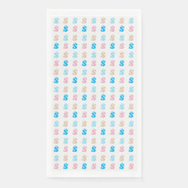 ピンクエレガントブルーのおもしろいモノグラムの文字パターン