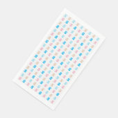 ピンクエレガントブルーのおもしろいモノグラムの文字パターン (コーナー)