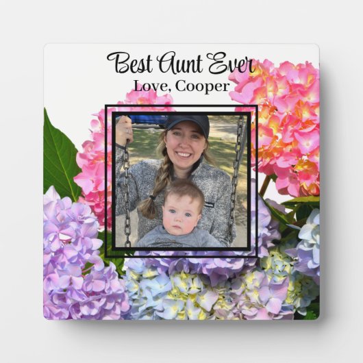 ピンクエレガントブルーイエローグリーンフローラ フォトプラーク (正面)