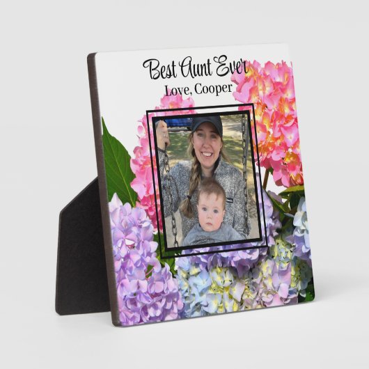 ピンクエレガントブルーイエローグリーンフローラ フォトプラーク (正面)