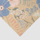 ピンクエレガントブルーキャラメルフローラルパターン 薄葉紙 (詳細)