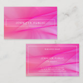 ピンクエレガントブルーパープルエレガントトレンディー 名刺 (正面/裏面)