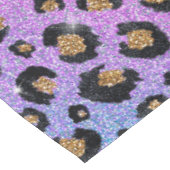 ピンクエレガントブルー金ゴールドグリッターブラックレオパード印刷 テーブルクロス (アングル)