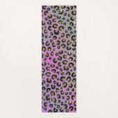 ピンクエレガントブルー金ゴールドグリッターブラックレオパード印刷 ヨガマット (正面)