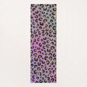 ピンクエレガントブルー金ゴールドグリッターブラックレオパード印刷 ヨガマット (裏面)