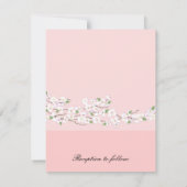 ピンクエレガントブロッサム結婚式招待状 招待状 (裏面)