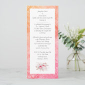 ピンクエレガントブーケフローラ結婚式招待状 招待状 (スタンド正面)