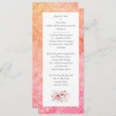 ピンクエレガントブーケフローラ結婚式招待状 招待状 (正面/裏面)