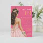 ピンクエレガントプリンセスキンセアニラパーティー 招待状 (スタンド正面)