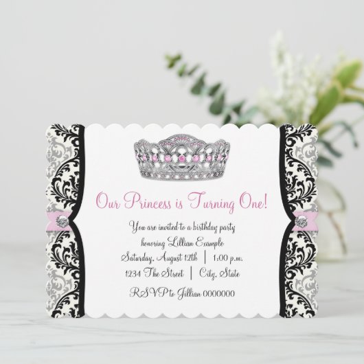 ピンクエレガントプリンセス生誕祭パーティー 招待状 (スタンド正面)