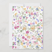 ピンクエレガントベビーイン開花ガールベビーシャワー 招待状 (裏面)