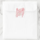 ピンクエレガントベビーガールウォーター色のスクリプトありがとう スクエアシール (バッグ)