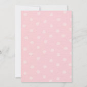 ピンクエレガントベビーガール赤ちゃんシャワー招待状 招待状 (裏面)