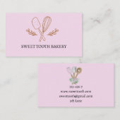 ピンクエレガントベーカリー名刺 名刺 (正面/裏面)