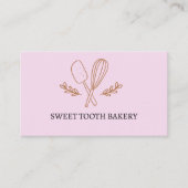 ピンクエレガントベーカリー名刺 名刺 (正面)