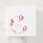 ピンクエレガントホットエアバルーン女の子ベビーシャワー フェイバータグ (インサイチュ)