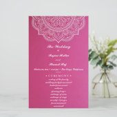 ピンクエレガントホワイトインディアンペイズリー結婚式 (スタンド正面)