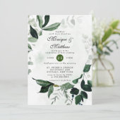 ピンクエレガントホワイトウォーター色の牡丹の結婚インビ 招待状 (スタンド正面)