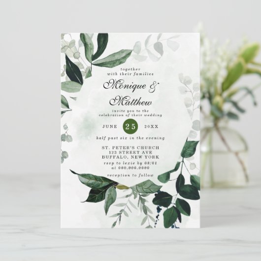 ピンクエレガントホワイトウォーター色の牡丹の結婚インビ 招待状 (スタンド正面)