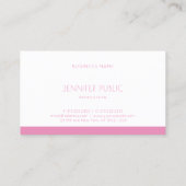 ピンクエレガントホワイトテンプレートモダンプロフェッショナル 名刺 (裏面)