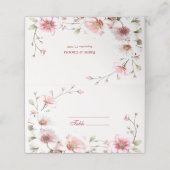 ピンクエレガントホワイトフローラ座席表 プレイスカード (外部開封)