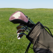 ピンクエレガントホワイトブライドガウンタイポグラフィ結婚ズ ゴルフヘッドカバー (インサイチュ)