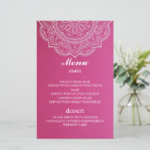 ピンクエレガントホワイトペイズリーインディアンヒンドゥー結婚ズ (スタンド正面)