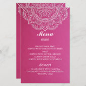 ピンクエレガントホワイトペイズリーインディアンヒンドゥー結婚ズ (正面/裏面)