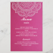 ピンクエレガントホワイトペイズリーインディアンヒンドゥー結婚ズ (正面)