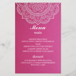 ピンクエレガントホワイトペイズリーインディアンヒンドゥー結婚ズ