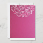 ピンクエレガントホワイトペイズリーインディアンメンディ式 (裏面)